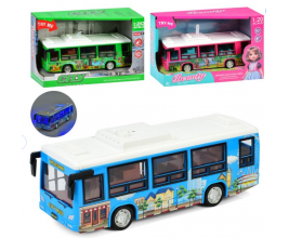 Автобус 661-05H-054-6D інерція, 19,5см, 1:20, звук, світло, гумові колеса, 3 види, на бат(табл), в коробці, 22-14-9,5см. Автобус 661-05H-054-6D інерція, 19,5см, 1:20, звук, світло, гумові колеса, 3 види, на бат(табл), в коробці, 22-14-9,5см.