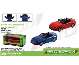 Машина мет. АВТОПРОМ арт. 68412 1:30 BMW Z4 M40i,батар, світ.,звук, відкр. двері, короб. 18*9*9см. Машина мет. АВТОПРОМ арт. 68412 1:30 BMW Z4 M40i,батар, світ.,звук, відкр. двері, короб. 18*9*9см.