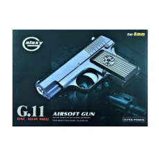 G11 Страйкбольный пистолет пружинный мини ТТ Galaxy металл черный.
